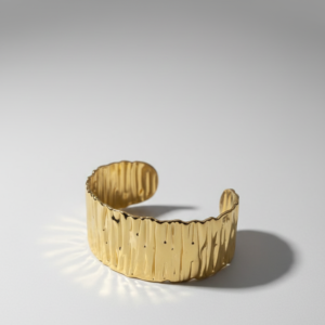 premium gold finish |premium gold finish adjustable cuff bracelet for women | stylish wide open bracelet