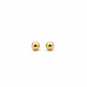 premium gold finish | classic ball stud earrings