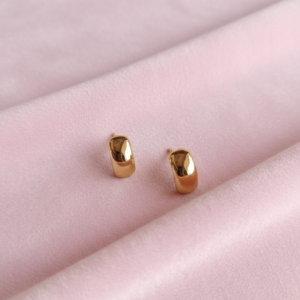 premium gold finish | minimal gold dome stud earrings – anti tarnish finish (small)