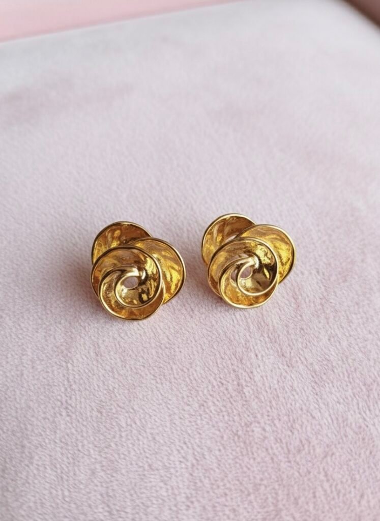 premium gold finish |rose gold earrings