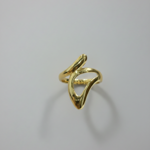 premium gold finish | abstract gold finish adjustable ring |