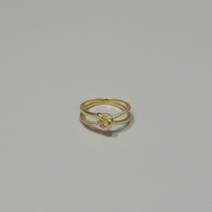 premium gold finish | elegant gold knot adjustable ring