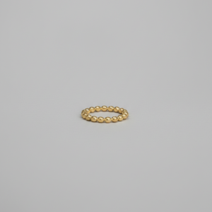 premium gold finish | golden beaded adjustable open ring