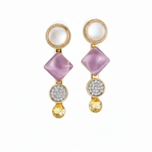 lavender pink & gold designer hair pin for women