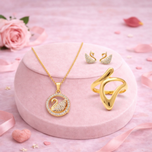swan glow luxury jewellery set