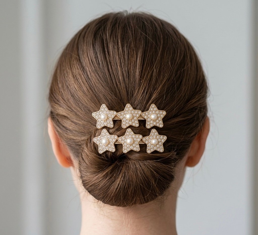 gold star crystal hair pins set | pearl center rhinestone hair clips gold star crystal hair pins set | pearl center rhinestone hair clips